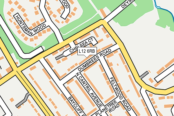 L12 6RB map - OS OpenMap – Local (Ordnance Survey)