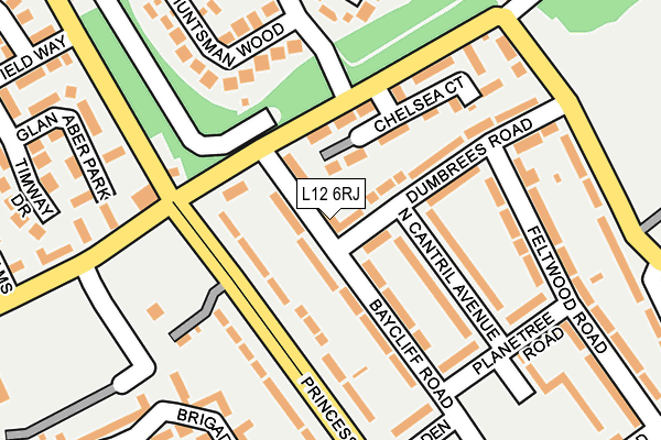 L12 6RJ map - OS OpenMap – Local (Ordnance Survey)