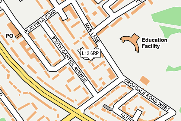 L12 6RP map - OS OpenMap – Local (Ordnance Survey)
