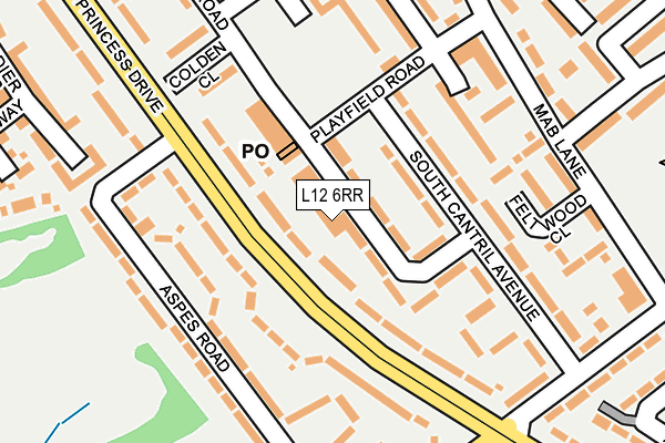 L12 6RR map - OS OpenMap – Local (Ordnance Survey)