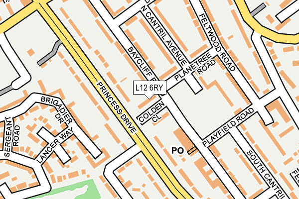 L12 6RY map - OS OpenMap – Local (Ordnance Survey)