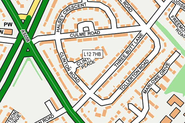 L12 7HB map - OS OpenMap – Local (Ordnance Survey)