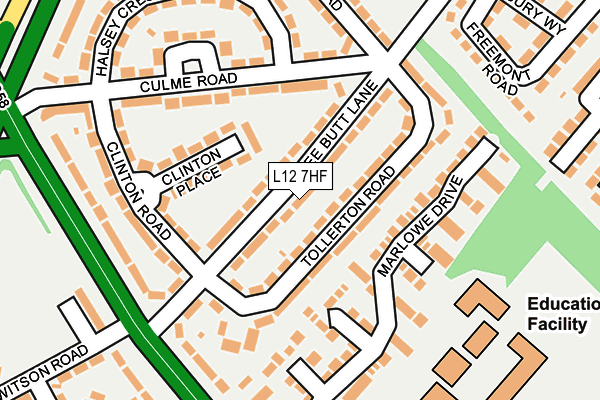 L12 7HF map - OS OpenMap – Local (Ordnance Survey)