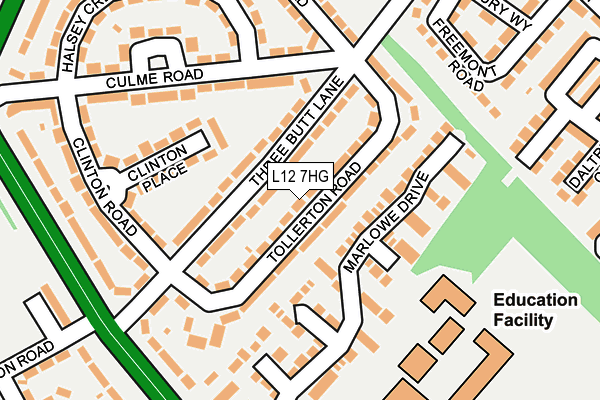 L12 7HG map - OS OpenMap – Local (Ordnance Survey)