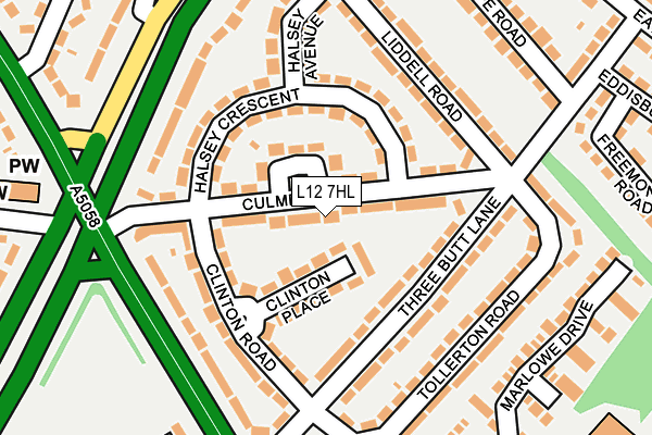 L12 7HL map - OS OpenMap – Local (Ordnance Survey)