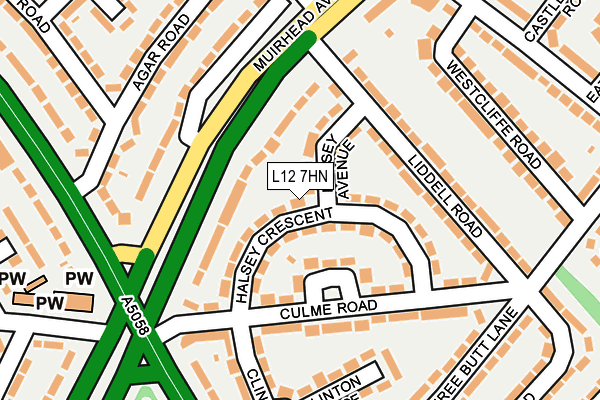 L12 7HN map - OS OpenMap – Local (Ordnance Survey)