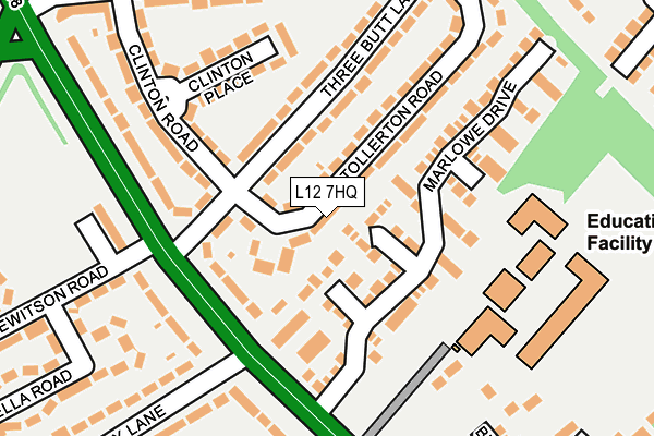 L12 7HQ map - OS OpenMap – Local (Ordnance Survey)