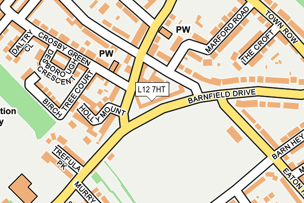 L12 7HT map - OS OpenMap – Local (Ordnance Survey)