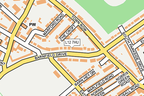 L12 7HU map - OS OpenMap – Local (Ordnance Survey)