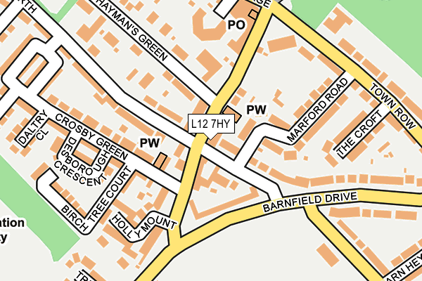 L12 7HY map - OS OpenMap – Local (Ordnance Survey)