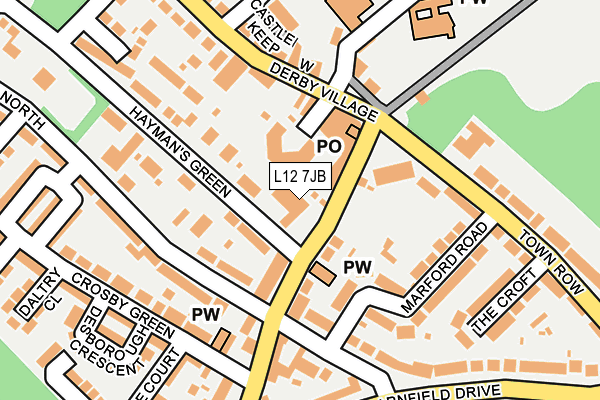 L12 7JB map - OS OpenMap – Local (Ordnance Survey)