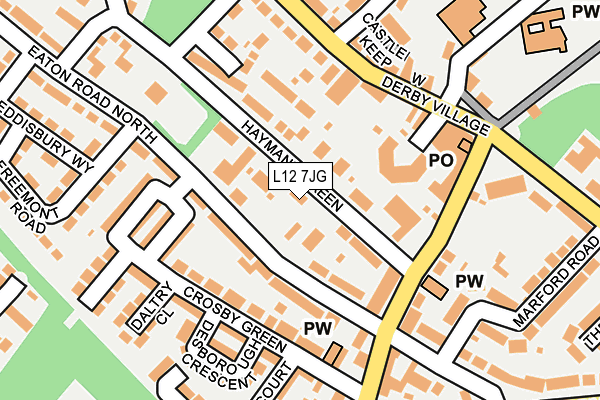 L12 7JG map - OS OpenMap – Local (Ordnance Survey)