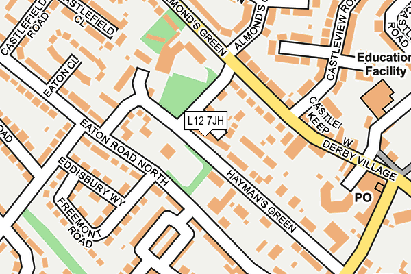 L12 7JH map - OS OpenMap – Local (Ordnance Survey)
