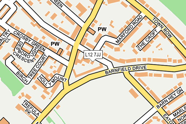 L12 7JJ map - OS OpenMap – Local (Ordnance Survey)