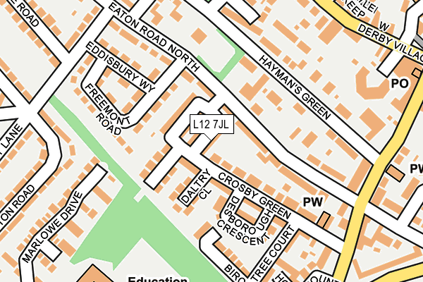 L12 7JL map - OS OpenMap – Local (Ordnance Survey)