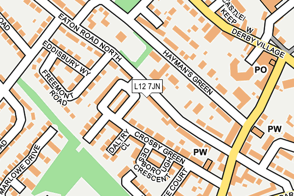 L12 7JN map - OS OpenMap – Local (Ordnance Survey)