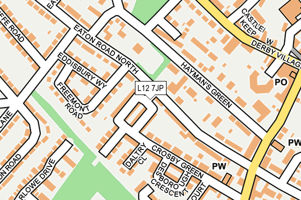 L12 7JP map - OS OpenMap – Local (Ordnance Survey)