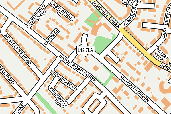 L12 7LA map - OS OpenMap – Local (Ordnance Survey)