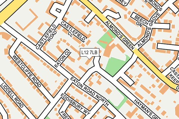 L12 7LB map - OS OpenMap – Local (Ordnance Survey)