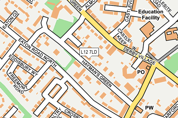 L12 7LD map - OS OpenMap – Local (Ordnance Survey)