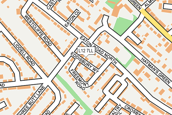 L12 7LL map - OS OpenMap – Local (Ordnance Survey)