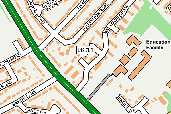 L12 7LR map - OS OpenMap – Local (Ordnance Survey)