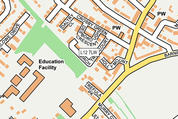 L12 7LW map - OS OpenMap – Local (Ordnance Survey)