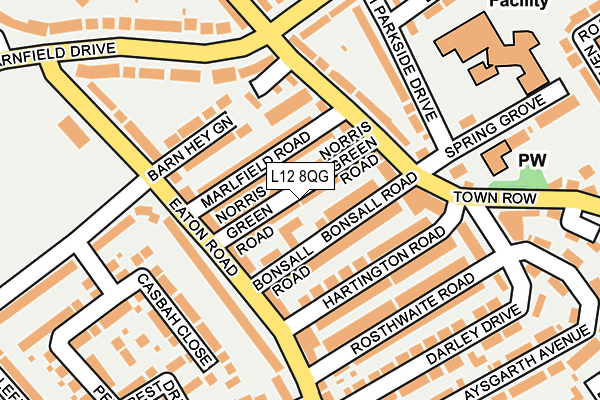 L12 8QG map - OS OpenMap – Local (Ordnance Survey)
