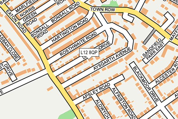 L12 8QP map - OS OpenMap – Local (Ordnance Survey)