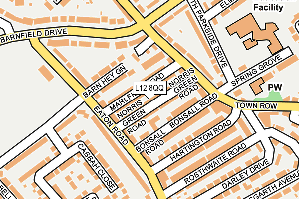 L12 8QQ map - OS OpenMap – Local (Ordnance Survey)