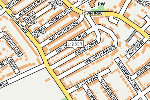 L12 8QR map - OS OpenMap – Local (Ordnance Survey)