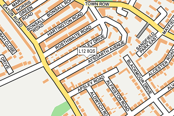 L12 8QS map - OS OpenMap – Local (Ordnance Survey)