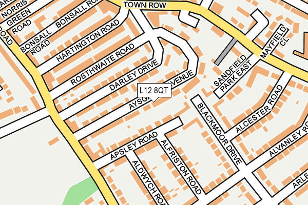 L12 8QT map - OS OpenMap – Local (Ordnance Survey)
