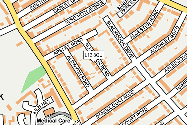 L12 8QU map - OS OpenMap – Local (Ordnance Survey)