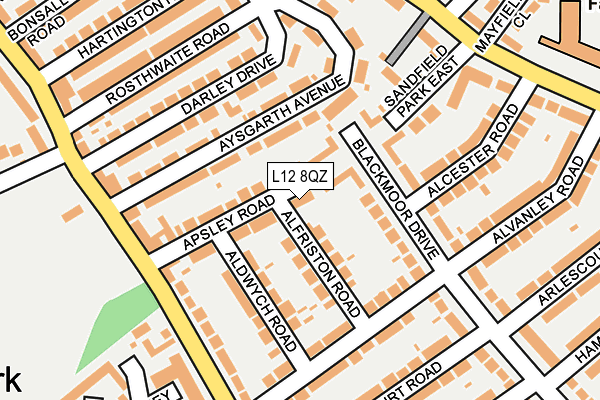 L12 8QZ map - OS OpenMap – Local (Ordnance Survey)