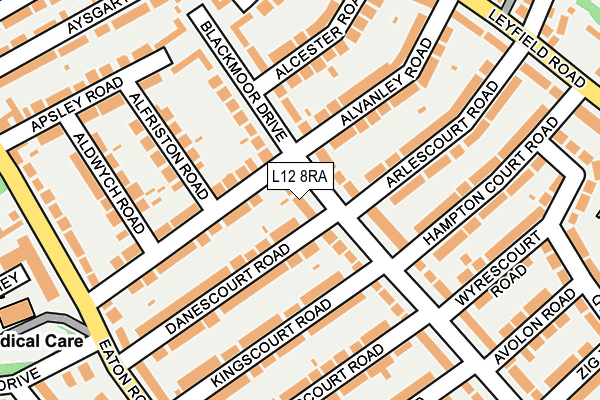 L12 8RA map - OS OpenMap – Local (Ordnance Survey)