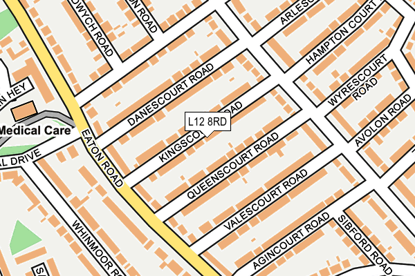 L12 8RD map - OS OpenMap – Local (Ordnance Survey)