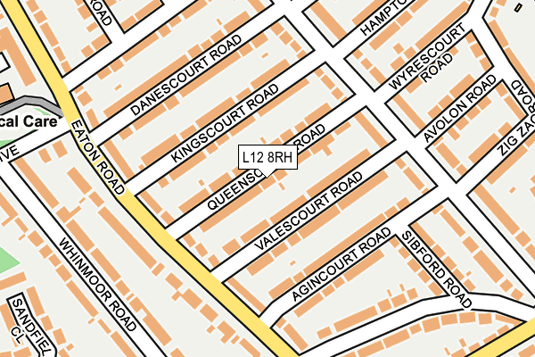 L12 8RH map - OS OpenMap – Local (Ordnance Survey)