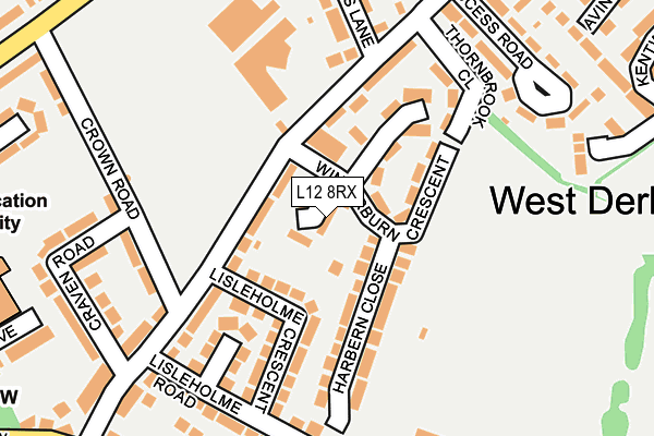 L12 8RX map - OS OpenMap – Local (Ordnance Survey)