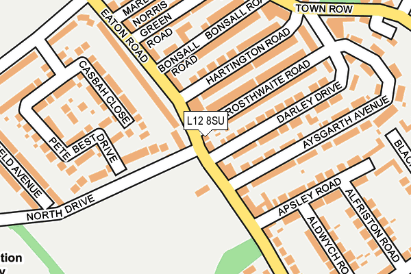 L12 8SU map - OS OpenMap – Local (Ordnance Survey)