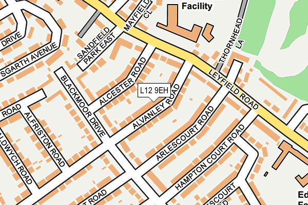 L12 9EH map - OS OpenMap – Local (Ordnance Survey)