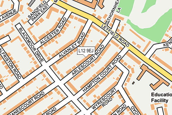 L12 9EJ map - OS OpenMap – Local (Ordnance Survey)
