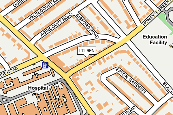 L12 9EN map - OS OpenMap – Local (Ordnance Survey)