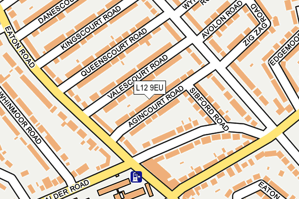 L12 9EU map - OS OpenMap – Local (Ordnance Survey)