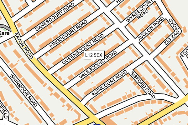 L12 9EX map - OS OpenMap – Local (Ordnance Survey)