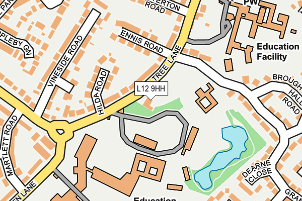 L12 9HH map - OS OpenMap – Local (Ordnance Survey)