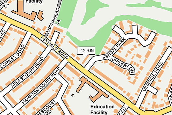 L12 9JN map - OS OpenMap – Local (Ordnance Survey)