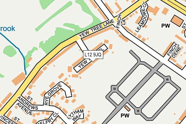 L12 9JQ map - OS OpenMap – Local (Ordnance Survey)