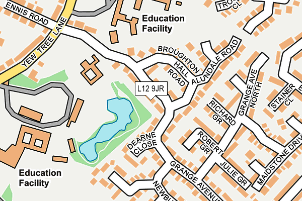 L12 9JR map - OS OpenMap – Local (Ordnance Survey)