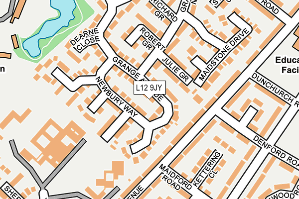 L12 9JY map - OS OpenMap – Local (Ordnance Survey)